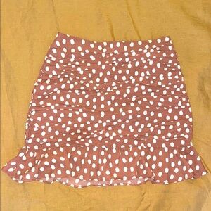 Abercrombie & Fitch Polka Dot Ruched Mini Skirt